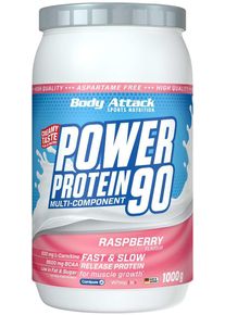 Body Attack Sports Nutrition Body Attack Power Protein 90, 1000 g Dose, Raspberry