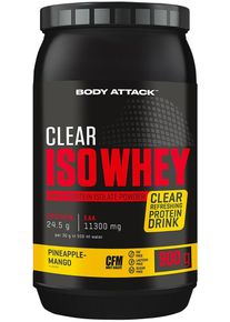 Body Attack Sports Nutrition Body Attack Clear Iso Whey, 900 g Dose, Pineapple-Mango