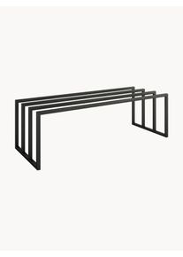 Metallbude Metal Shoe Rack Bovi Black Metal B 80 x H 25 cm