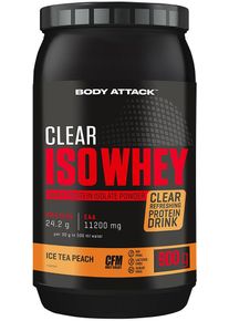 Body Attack Sports Nutrition Body Attack Clear Iso Whey, 900 g Dose, Ice Tea Peach