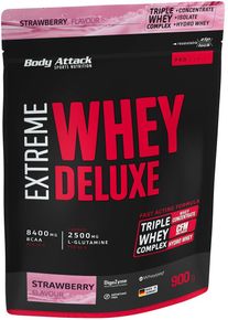 Body Attack Sports Nutrition Body Attack Extreme Whey Deluxe, 900 g Beutel, Strawberry