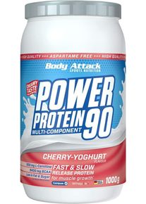 Body Attack Sports Nutrition Body Attack Power Protein 90, 1000 g Dose, Cherry Yoghurt