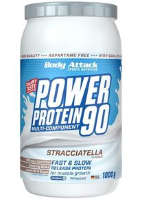 Body Attack Sports Nutrition Body Attack Power Protein 90, 1000 g Dose, Stracciatella