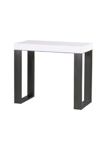 Itamoby Consolle allungabile 90x40/300 cm Tecno Bianco Frassino telaio Antracite