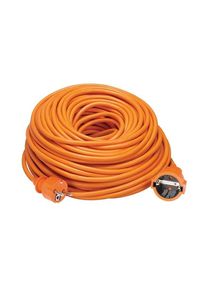 Perel Cable prolongador - 40 m - color naranja - toma de tierra lateral