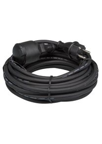 Perel Cable prolongador de goma - 10 m - 3g1.5 - toma de tierra de espiga