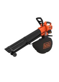 Black and Decker Soplador-aspirador-triturador BCBLV3625L1-QW con una batería 36V 2,5Ah Litio con tubos integrados