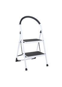 Twinco 1 Folding step ladder, 2 steps, steel|PP, white|black