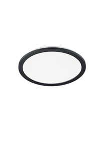 Trio Kerek mennyezeti lámpa fekete 40 cm LED-del, 3 fokozatú fényerőszabályzóval IP44 - Lope