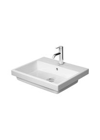 Duravit Vero Air Einbauwaschtisch 0383550000 55x45,5cm Einbau von oben, mit Überlauf, mit Hahnlochbank, 1 Hahnloch, weiß