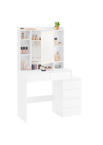 Boxxx Schminktisch, Wei&szlig;, Holzwerkstoff, 6 Schublade(n) Schubladen, rechteckig, Wange, Mehrfarbig, 40x145x97.5 cm, Schlafzimmer, Schminktische