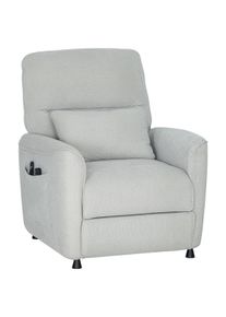 HOMCOM Poltrona Reclinabile Riscaldamento e Massaggio Grigio Chiaro