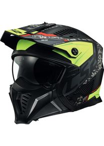 LS2 OF606 Drifter Devor, modular helmet , color: Matt Black/Neon-Yellow , size: L