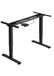 TecTake Supporto per tavolo regolabile in altezza Twain 110-168 x 60 x 60-125 cm - nero - 404314