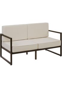 TecTake Divano lounge da giardino Comosa, 2 posti, imbottitura ultradensa - 405817