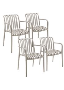 TecTake Sedie da giardino Alcudia, resistenti alle intemperie, impilabili - 406046