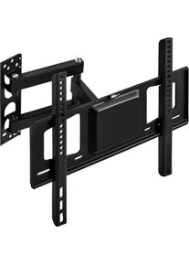 TecTake Supporto da installazione a parete per monitor 26-55&prime;&prime; inclinabile girevole fino a 60 kg - nero - 402610