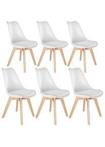 TecTake GmbH tectake Sedie da tavola Friederike bianco - 406098