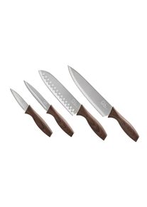 set da 4 coltelli in acciaio con manico effetto soft touch, brand q.b. by Mopita