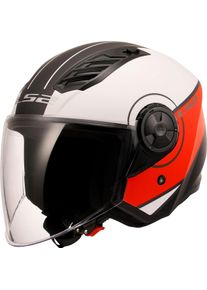 LS2 OF616 Airflow II Cover, kask odrzutowy , kolor: Matowy Biały/Czerwony/Czarny , rozmiar: XL