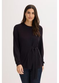 bonprix Femei Bluză cu m&acirc;neci lungi din amestec moale din viscoză, negru, 44/46