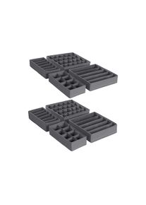 Organizadores de gavetas cinza