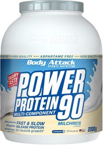 Body Attack Sports Nutrition Body Attack Power Protein 90, 2000 g Dose, Milchreis