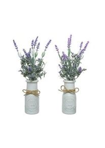 Decoris Planta Artificial Lavanda Maceta Vintage Ø13X32Cm