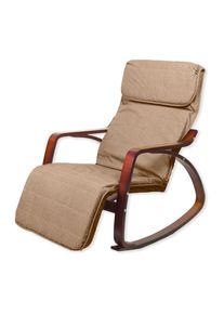 Poltrona Relax Cadeira de Baloi&ccedil;o com Apoio para P&eacute;s Mod. ZEN NOZES CAFE por Yelloo