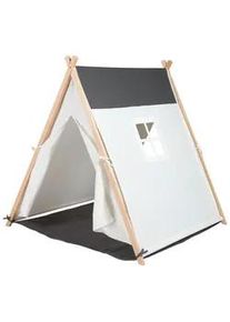 My Baby Lou Spielzelt , Creme, Dunkelgrau , Holz, Textil , Kiefer , massiv , 100x110x100 cm , Fsc, AZO-frei, EN 71 , Spielzeug, Kinderzelte