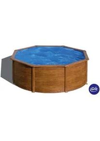 GRE Pool-Set , Braun , Metall , 120 cm , Freizeit & Co, Pools & Wasserspaß, Pools, Stahlwandpools