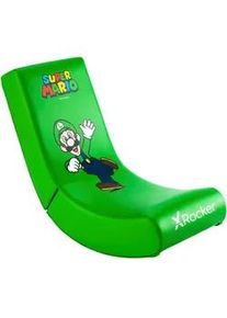 X Rocker Gamingsessel , Grün , Kunststoff, Leder, Holzwerkstoff , Lederlook , Cartoon , 41x65x84.5 cm , Schaukelfunktion , Büromöbel, Bürostühle, Gaming-Sessel