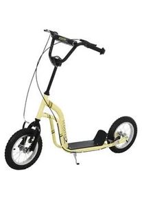 Outsunny Homcom Kinderroller, Beige/Schwarz/Weiß, Stahl+ Aluminium , Metall , 58x95x120 cm , Spielzeug, Kinderfahrzeuge