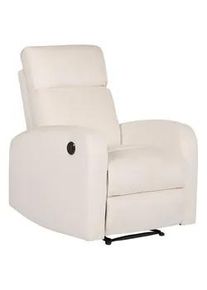Beliani Sessel Samtstoff creme elektrisch verstellbar Verdal , Textil , 76x102x62 cm , Wohnzimmer, Sessel, Relaxsessel