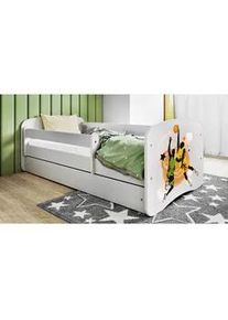 Mid.you Kinder-/Juniorbett , Weiß , Textil , Birke , Sperrholz,Schichtholz , H2 , 1-Zonen , Höhe ca. 15 cm , links montierbar, rechts montierbar , 80x160 cm , nicht verstellbar , Babymöbel & Kindermöbel, Kinderzimmer & Jugendzimmer, Kinderbetten, Kinderbetten & Jugendbetten