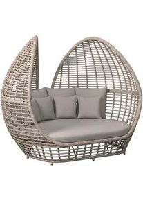 Ambia Garden Sonneninsel , Beige , Metall, Kunststoff, Textil , Füllung: Schaumstoff , große Liegefläche , Gartenmöbel, Loungemöbel, Sonneninseln