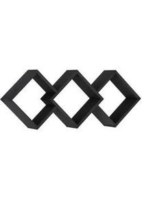 Livetastic Wandregal , Schwarz , Holzwerkstoff , Holzoptik , 102x42x20 cm , hängend , Kleinmöbel