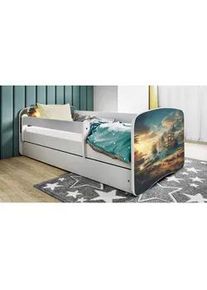 Mid.you Kinder-/Juniorbett , Weiß , Textil , Birke , Sperrholz,Schichtholz , H2 , 1-Zonen , Höhe ca. 15 cm , links montierbar, rechts montierbar , 80x160 cm , nicht verstellbar , Babymöbel & Kindermöbel, Kinderzimmer & Jugendzimmer, Kinderbetten, Kinderbetten & Jugendbetten