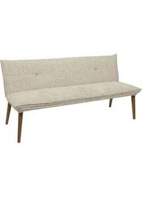 Valdera Sitzbank , Eichefarben, Beige , Holz, Textil , Eiche , massiv , 159x86x65 cm , FSC 100% , Stoffauswahl, in verschiedenen Holzarten erhältlich, in verschiedenen Größen erhältlich , Esszimmer, Bänke, Sitzbänke