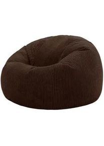 I.C.O.N. icon Sitzsack Klassisch Kingston, Cord , Textil , 200 L , Rund , 85x50x85 cm , Hergestellt in Deutschland, Oeko-Tex® Standard 100, Reach , Wohnzimmer, Sessel, Sitzsäcke, XXL Sitzsäcke