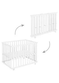 Roba Laufgitter Klappbar weiß , Weiß , Holzwerkstoff , Rechteckig , 74x72.5x100 cm , Babymöbel & Kindermöbel, Babyzimmer, Laufgitter