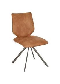 Venjakob Stuhl , Braun, Cognac , Metall, Textil , Stativgestell , 50x92x63 cm , Goldenes M, Made in Germany, Dgm, DGM-Emissionslabel , Lederauswahl, Stoffauswahl, Typenauswahl , Esszimmer, Esszimmerserien