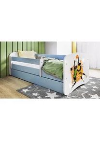 Mid.you Kinder-/Juniorbett , Blau, Weiß , Textil , Birke , Sperrholz,Schichtholz , H2 , 1-Zonen , Höhe ca. 15 cm , links montierbar, rechts montierbar , 80x160 cm , nicht verstellbar , Babymöbel & Kindermöbel, Kinderzimmer & Jugendzimmer, Kinderbetten, Kinderbetten & Jugendbetten