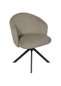 Stylife Armlehnstuhl , Braun, Schwarz , Metall, Textil , 61x82x59 cm , Sitzfläche 320° drehbar , Esszimmer, Esszimmerserien