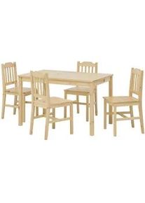 Möbilia Livetastic Tischgruppe , Naturfarben , Holz , Kiefer , massiv , rechteckig , 75x73x118 cm , Esszimmer, Bänke, Tischgruppen & Eckbankgruppen