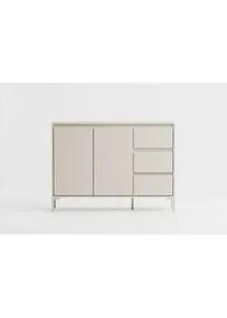 Mid.you Kommode , Kaschmir , Holzwerkstoff , 1 Fächer , 3 Schubladen , 120x87x40 cm , Kleinmöbel, Kommoden, Kommoden