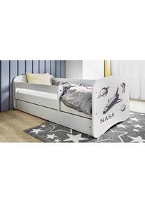 Mid.you Kinder-/Juniorbett , Weiß , Textil , Birke , Sperrholz,Schichtholz , H2 , 1-Zonen , Höhe ca. 15 cm , links montierbar, rechts montierbar , 80x160 cm , nicht verstellbar , Babymöbel & Kindermöbel, Kinderzimmer & Jugendzimmer, Kinderbetten, Kinderbetten & Jugendbetten