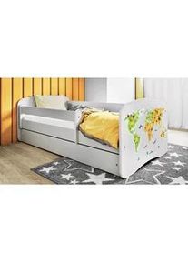 Mid.you Kinder-/Juniorbett , Weiß , Textil , Birke , Sperrholz,Schichtholz , H2 , 1-Zonen , Höhe ca. 15 cm , links montierbar, rechts montierbar , 80x160 cm , nicht verstellbar , Babymöbel & Kindermöbel, Kinderzimmer & Jugendzimmer, Kinderbetten, Kinderbetten & Jugendbetten