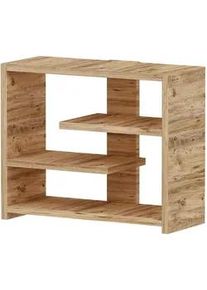 Livetastic Wandregal , Kieferfarben , Holzwerkstoff , Holzoptik , 2 Fächer , 49x40x21 cm , hängend , Kleinmöbel