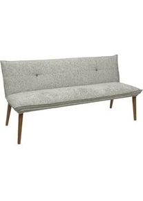 Valdera Sitzbank , Eichefarben, Hellgrau , Holz, Textil , Eiche , massiv , 199x86x65 cm , FSC 100% , Stoffauswahl, in verschiedenen Holzarten erhältlich, in verschiedenen Größen erhältlich , Esszimmer, Bänke, Sitzbänke